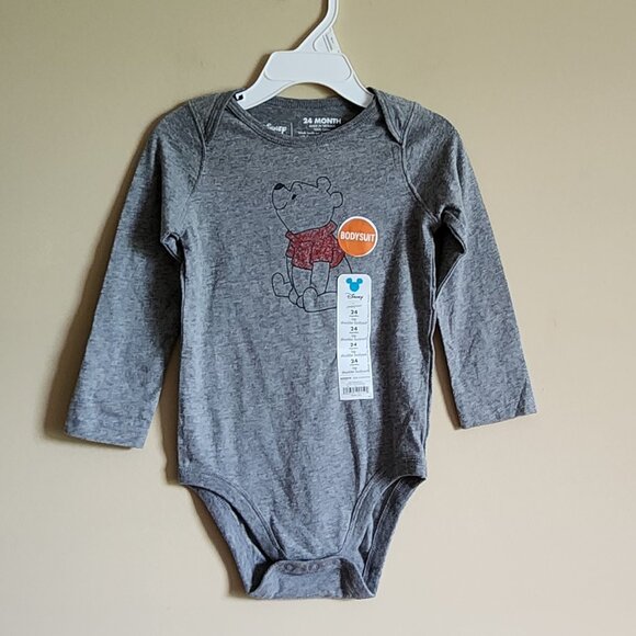 Disney Winnie The Pooh Red Shirt Long Sleeve Bodysuit 24Months NWT - Picture 2 of 5